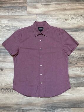Bonobos Riviera Short Sleeve Shirt Men’s Medium Standard Fit Red Worn Twice